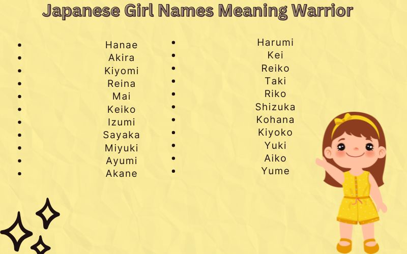 Japanese Girl Names Meaning Warrior