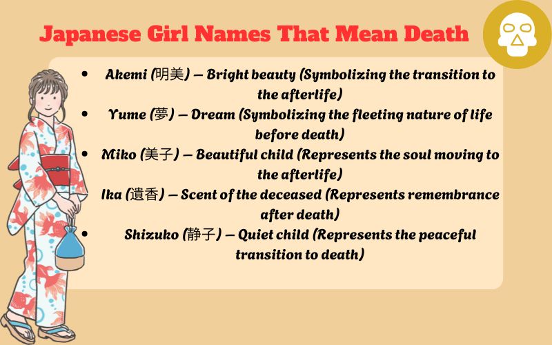 Japanese Girl Names That Mean Death