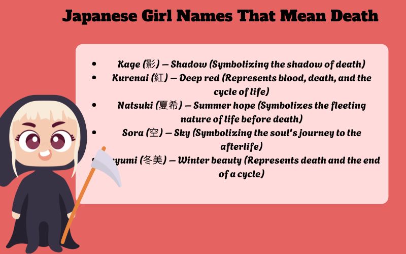 Japanese Girl Names That Mean Death