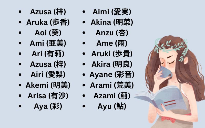 Japanese Girl Names That Start with A